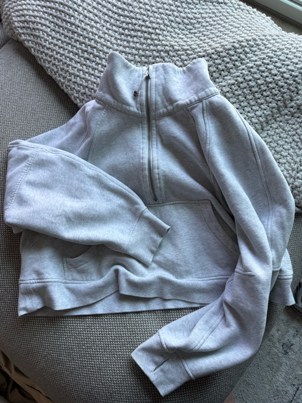 Light Gray Cropped Scuba